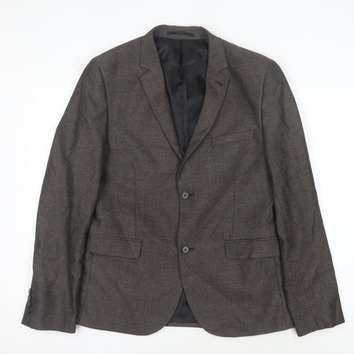 Refectory Men's Brown Wool Blazer, Size 40R, Classic Style