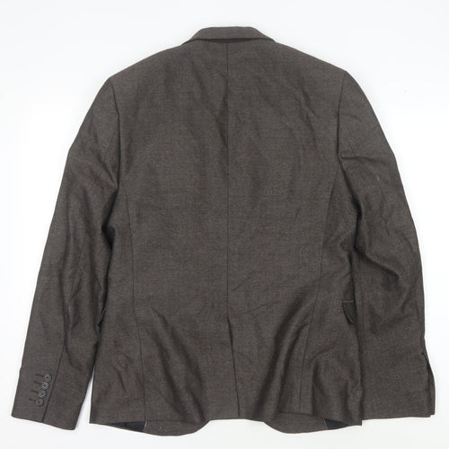 Refectory Men's Brown Wool Blazer, Size 40R, Classic Style