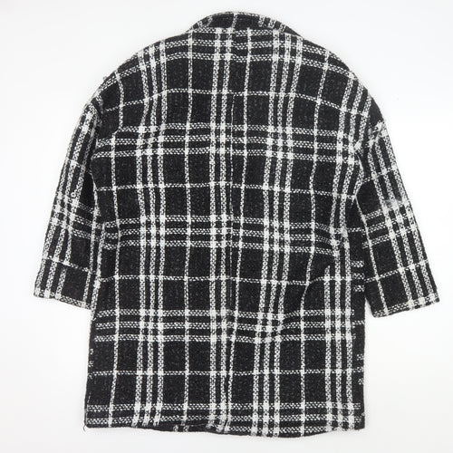 Adora Women's Black Check Coat - Size L