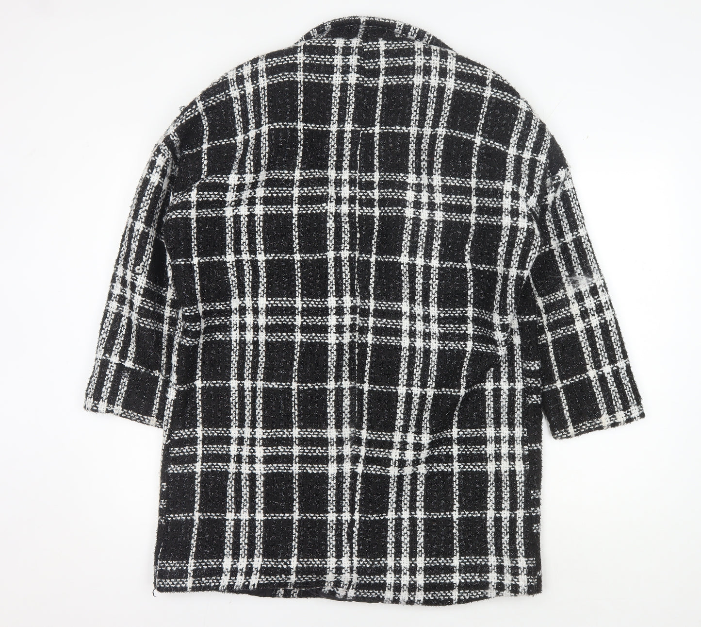 Adora Women's Black Check Coat - Size L
