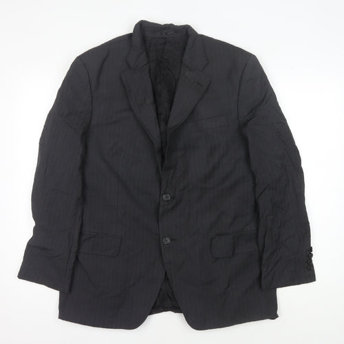 Cerruti Men's Black Short Blazer 40S Striped