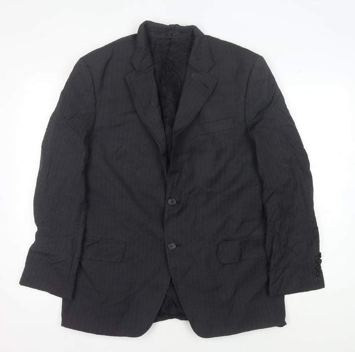Cerruti Men's Black Short Blazer 40S Striped