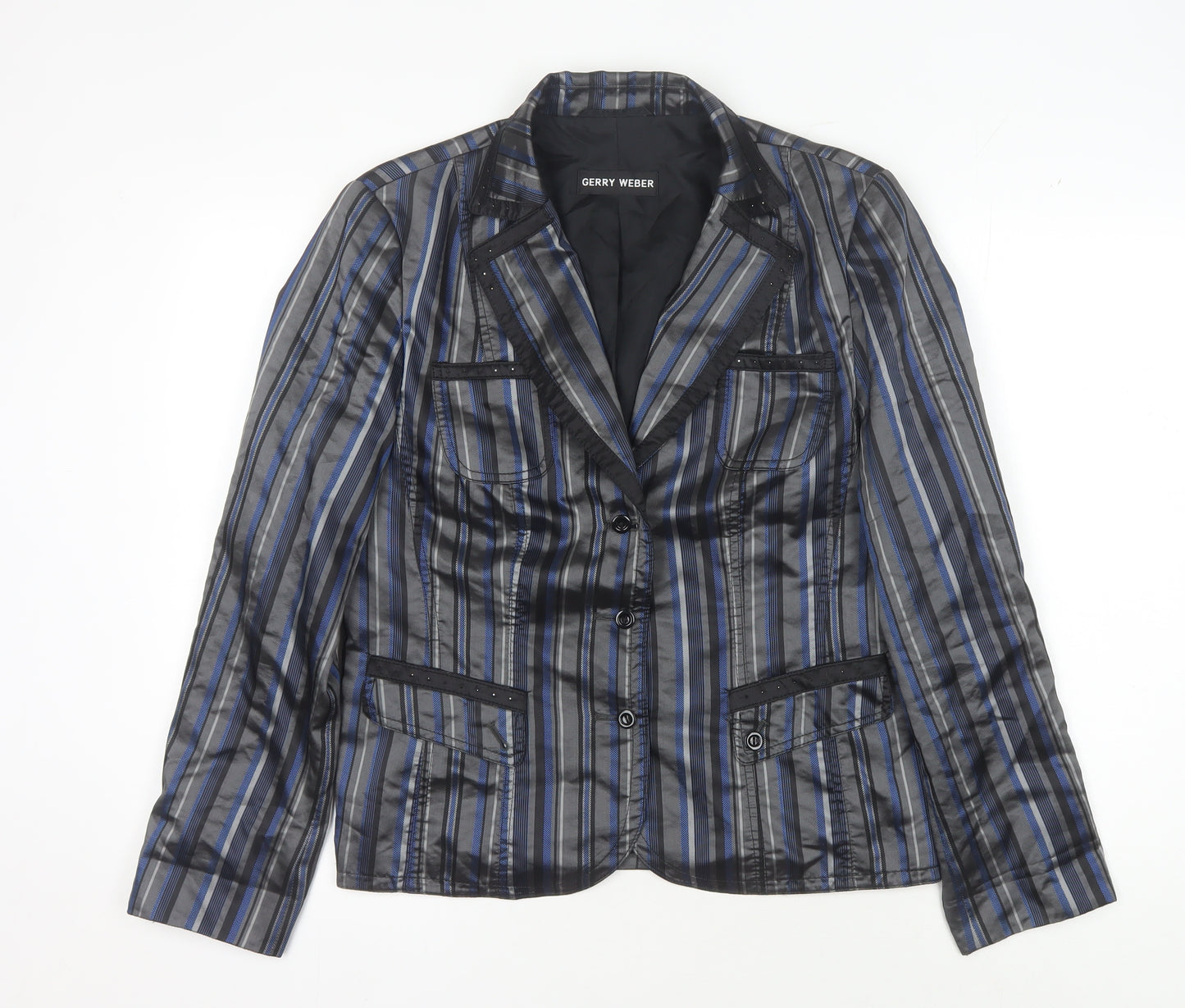 Gerry Weber Women's Multicoloured Size 12 Striped Blazer