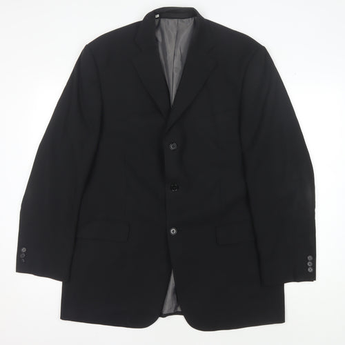 Marks and Spencer Men's Black Blazer, 42R Chest, Formal