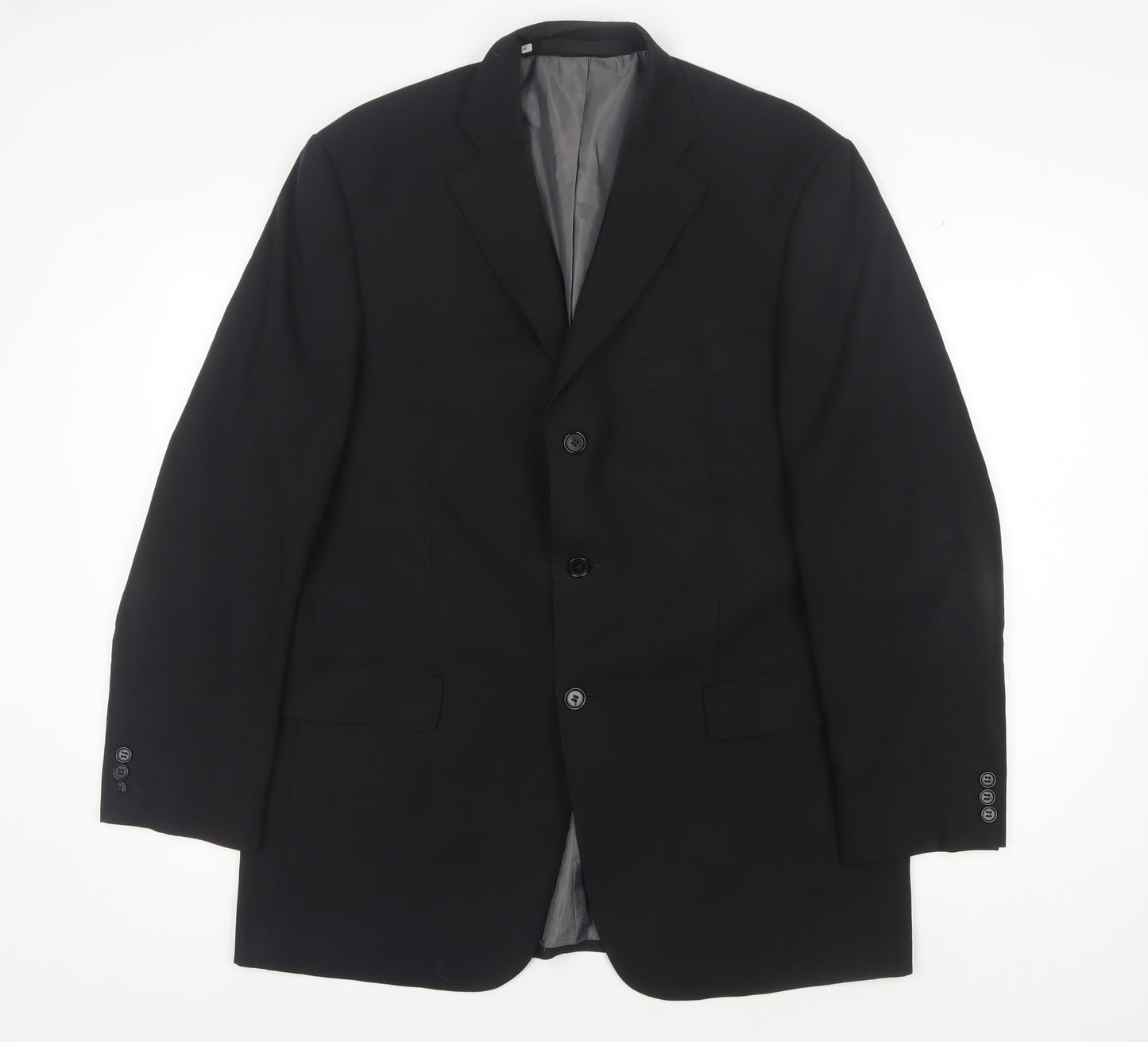Marks and Spencer Men's Black Blazer, 42R Chest, Formal
