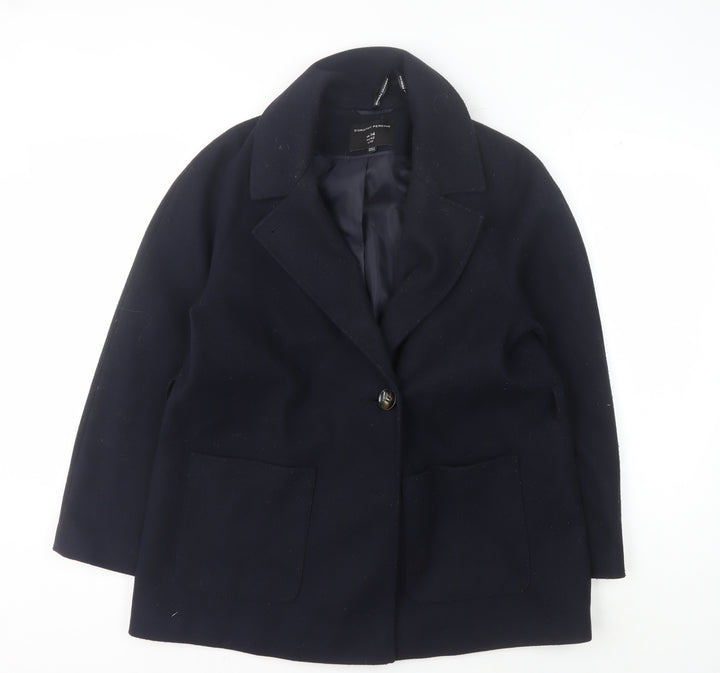 Dorothy Perkins Women's Black Mid-Length Coat Size 14