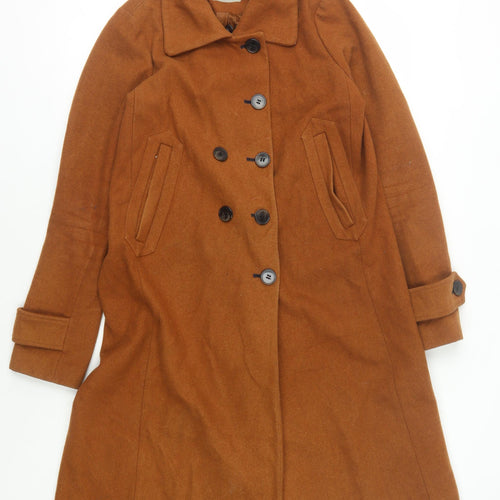 ASOS Women's Brown Wool Pea Coat Size 8