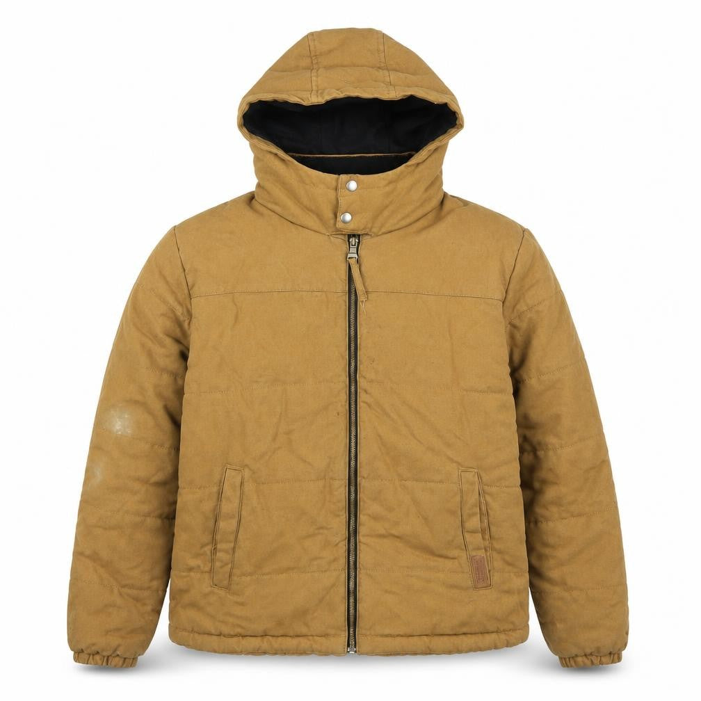 Bass Creek Men's Brown Puffer Jacket Size M Hooded