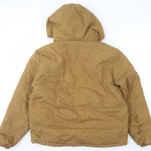 Bass Creek Men's Brown Puffer Jacket Size M Hooded