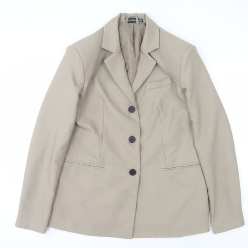 PrettyLittleThing Women’s Beige Blazer Size 4 Regular Fit