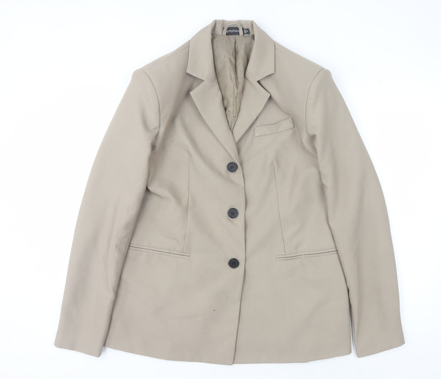 PrettyLittleThing Women’s Beige Blazer Size 4 Regular Fit