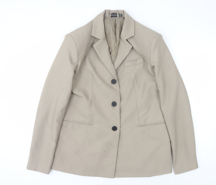 PrettyLittleThing Women’s Beige Blazer Size 4 Regular Fit