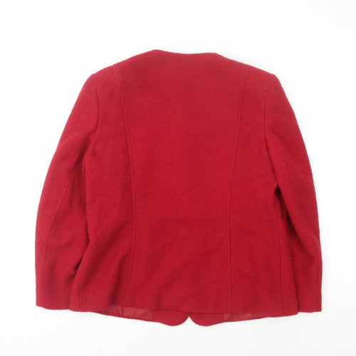 Eastex Women's Red Wool Jacket Size 14 Buttoned
