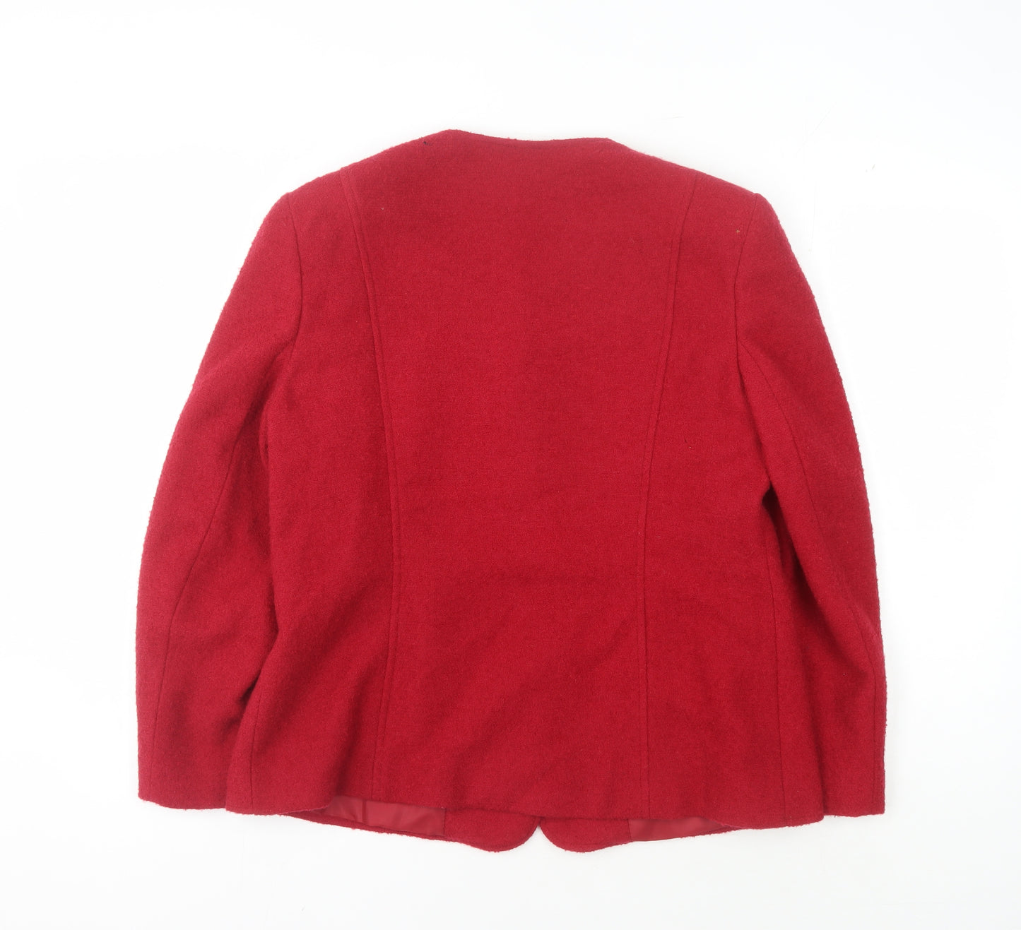 Eastex Women's Red Wool Jacket Size 14 Buttoned