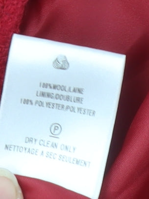 Eastex Women's Red Wool Jacket Size 14 Buttoned