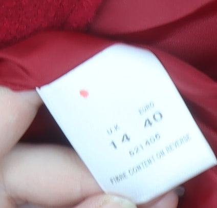 Eastex Women's Red Wool Jacket Size 14 Buttoned