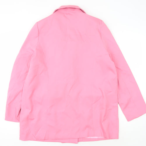 Missguided Women’s Pink Blazer Size 10 Double-Breasted
