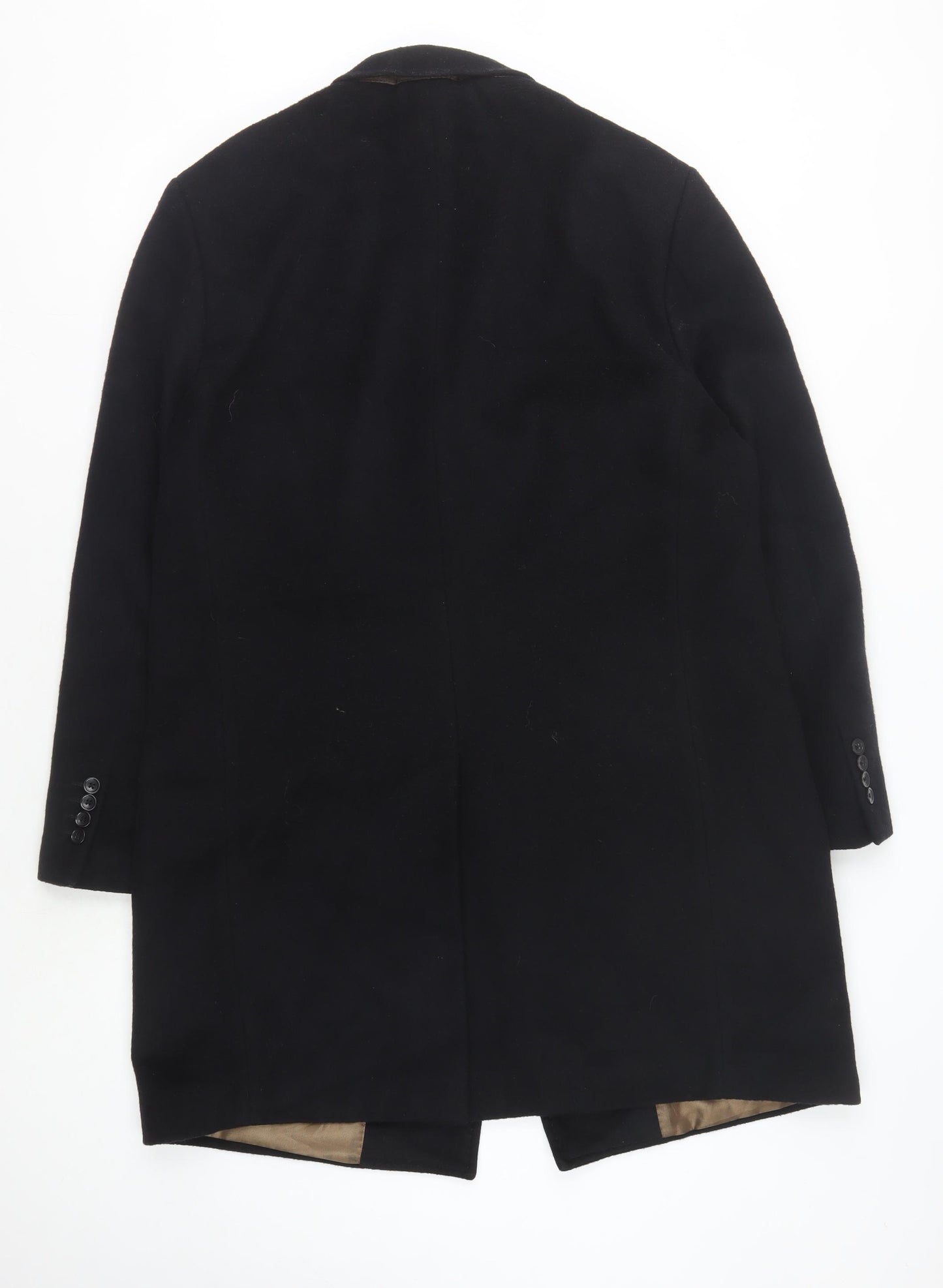 Greenwoods Men's Black Wool Cashmere Overcoat Size 40