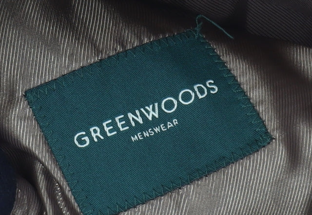 Greenwoods Men's Black Wool Cashmere Overcoat Size 40