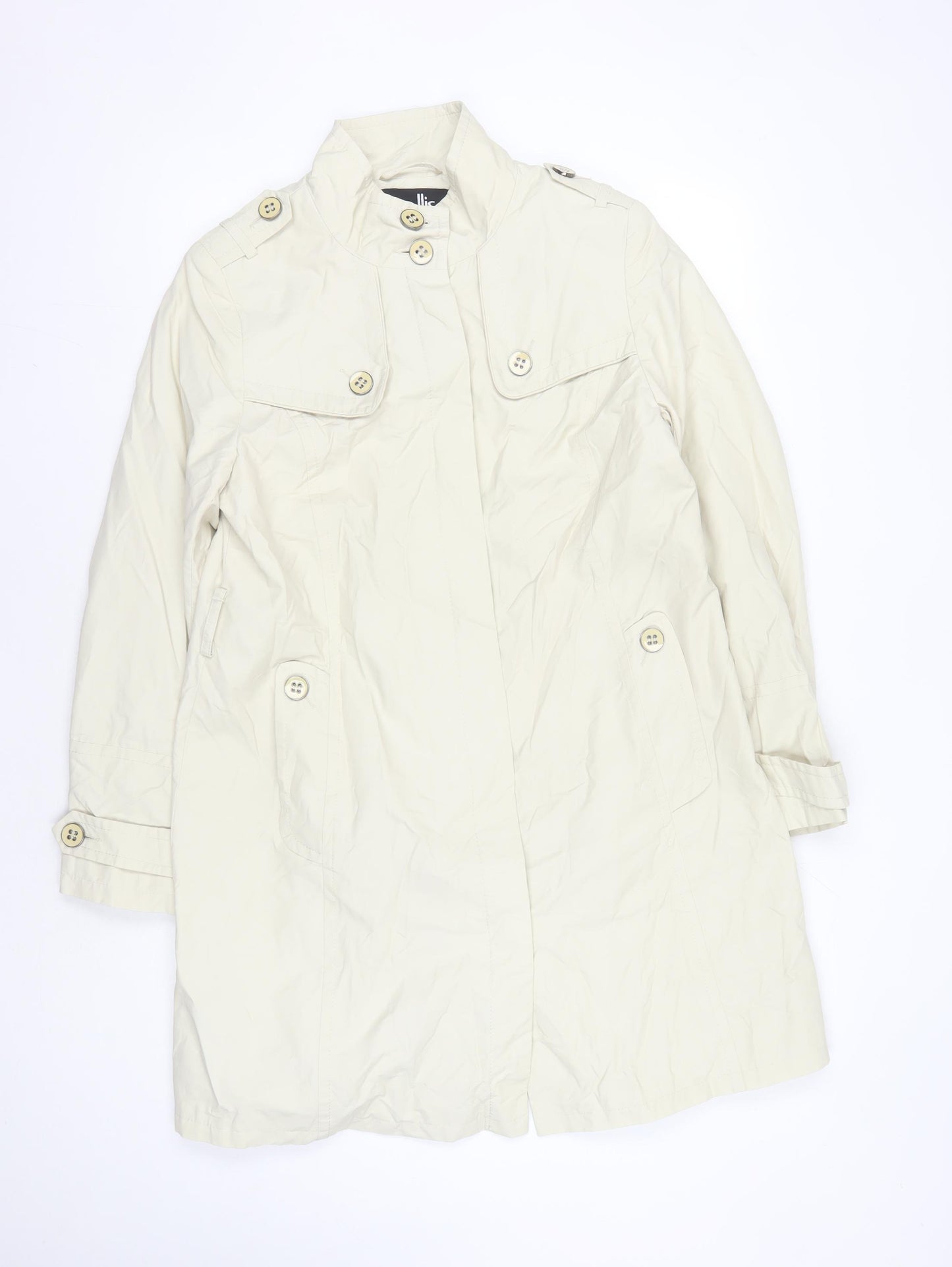 Wallis Women's Ivory Trench Coat Size 16