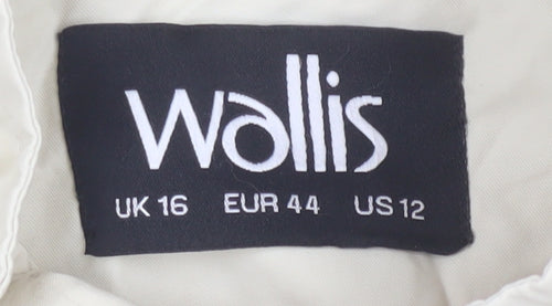 Wallis Women's Ivory Trench Coat Size 16