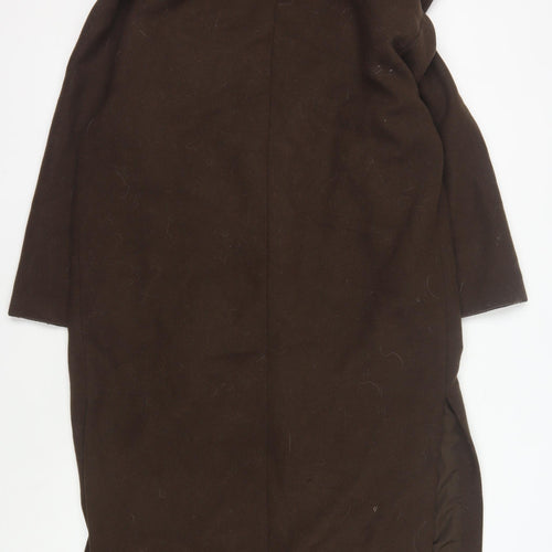 Bershka Men's Brown Long Coat Size L