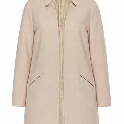 Missguided Beige Women's Zipped Coat, Size 10