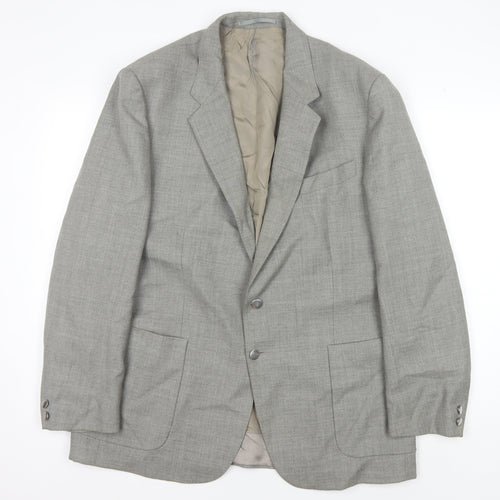 St Michael Men's Grey Wool Blazer, Size 44, Formal