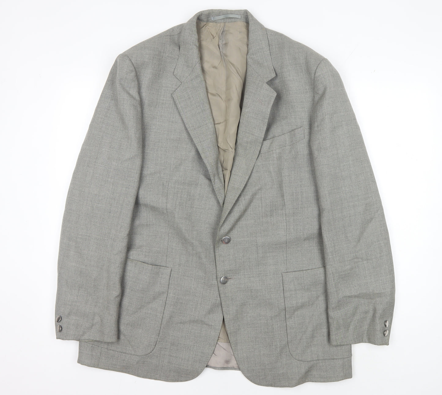 St Michael Men's Grey Wool Blazer, Size 44, Formal