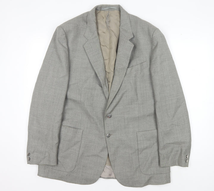 St Michael Men's Grey Wool Blazer, Size 44, Formal