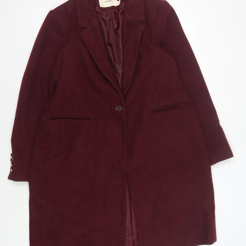 Oasis Women's Red Wool Blazer Size 16 Winter Jacket