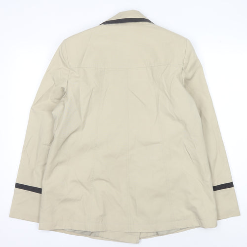 BHS Women's Beige Pea Coat, Size 12, Button Closure