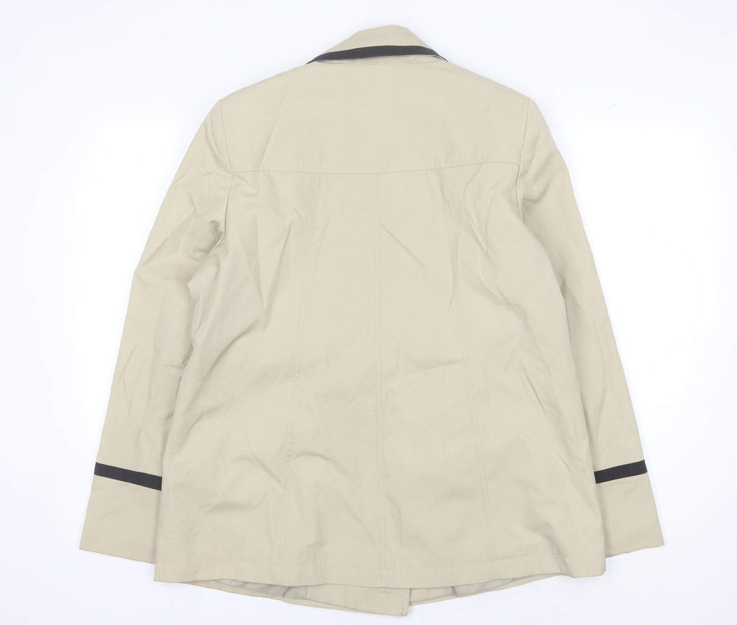 BHS Women's Beige Pea Coat, Size 12, Button Closure
