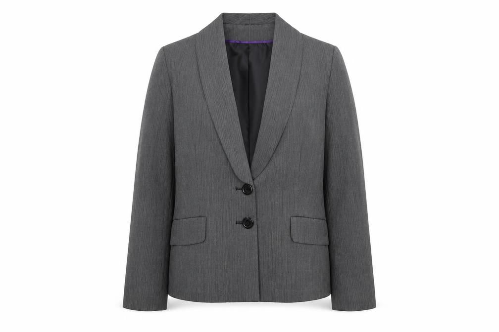 Front view of Russ Collection Women's Black Suit Jacket, size 14