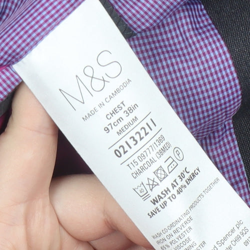 Marks and Spencer Men's Grey 38R Blazer, Formal Jacket