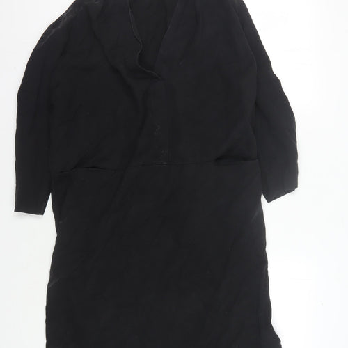 COS Black Lyocell Dress, Size 14, Women's