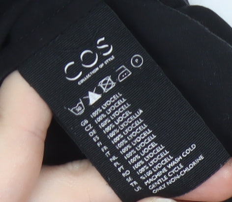 COS Black Lyocell Dress, Size 14, Women's