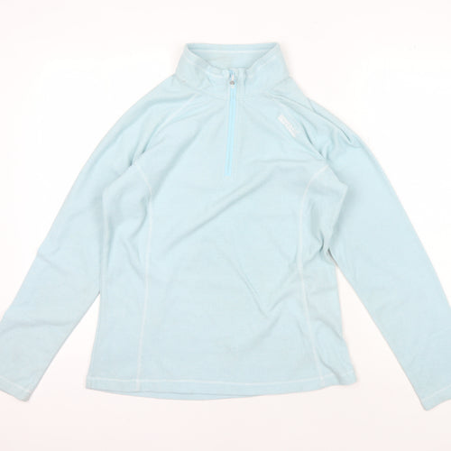 Regatta Women's Blue High Neck 1/4 Zip Hoodie Size 10