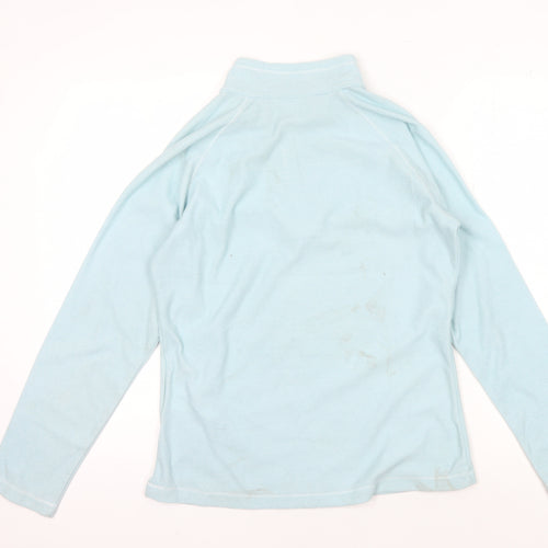 Regatta Women's Blue High Neck 1/4 Zip Hoodie Size 10