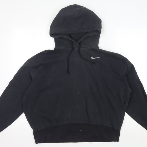 Nike Men's Black Medium Pullover Hoodie with Logo