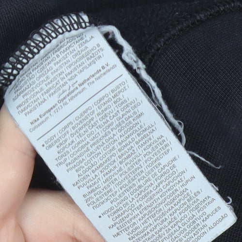 Nike Men's Black Medium Pullover Hoodie with Logo