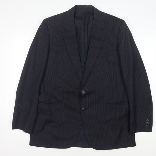 Austin Reed Men's Blue Striped Blazer, 42R, Wool