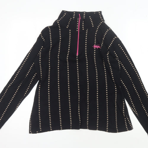 Trespass Women's Black Polka Dot Pullover Sweatshirt M