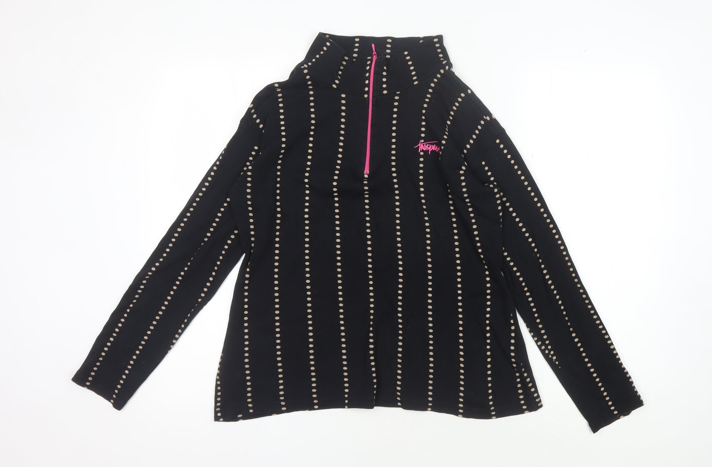 Trespass Women's Black Polka Dot Pullover Sweatshirt M