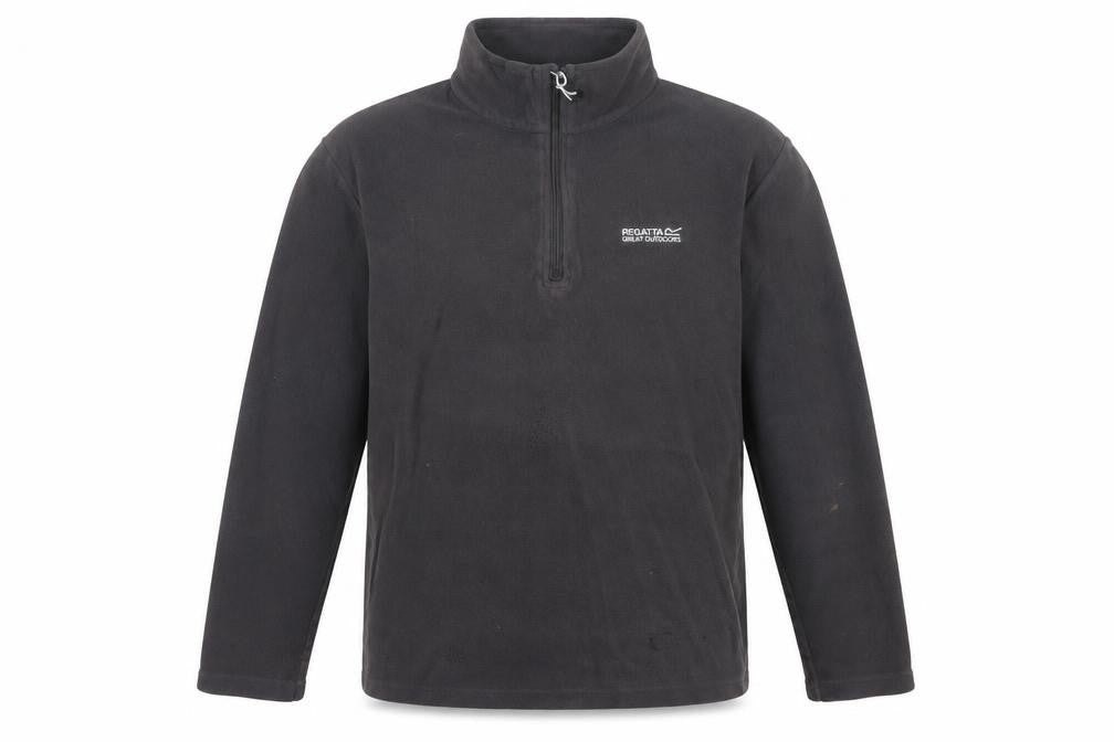 Front view of Regatta Men's Black Fleece Pullover Sweatshirt L