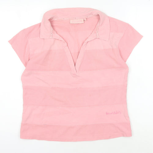 Weird Fish Women's Pink Polo Shirt, Short Sleeves