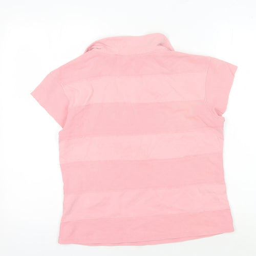 Weird Fish Women's Pink Polo Shirt, Short Sleeves