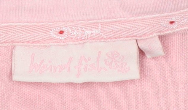 Weird Fish Women's Pink Polo Shirt, Short Sleeves