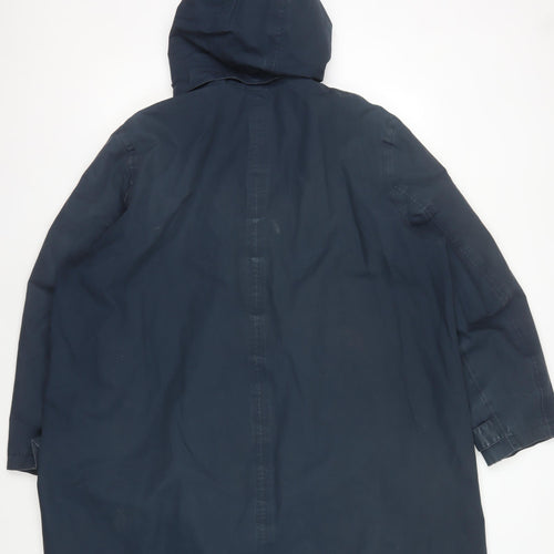 Seasalt Cornwall Women's Blue Hooded Rain Coat Size 24