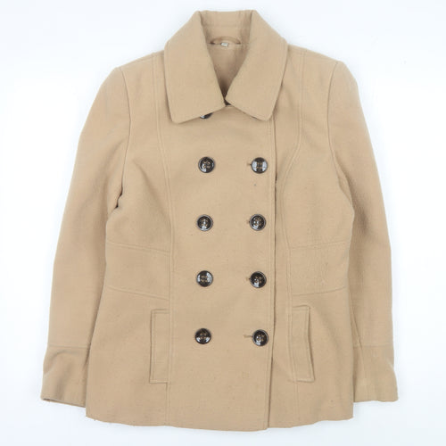 Isle Beige Women's Pea Coat - Size 12 Classic Style